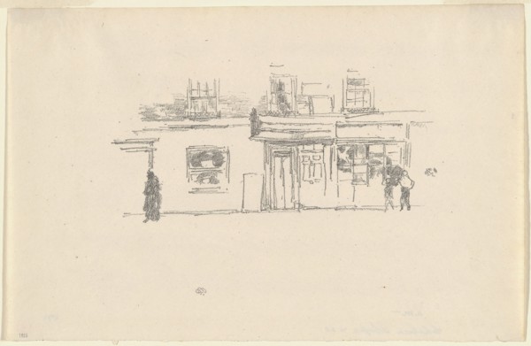 Chelsea Shops, 1888, James McNeill Whistler, American, 1834-1903, United States, Transfer