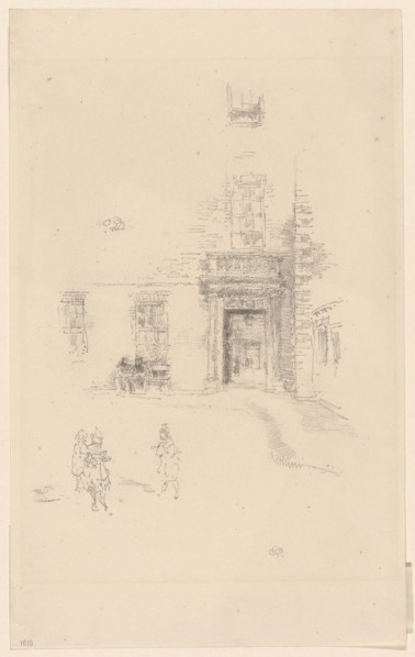 Courtyard, Chelsea Hospital, 1888, James McNeill Whistler, American, 1834-1903, United States,