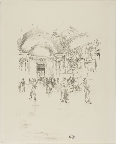 The Long Gallery, Louvre, 1894, James McNeill Whistler, American, 1834-1903, United States,