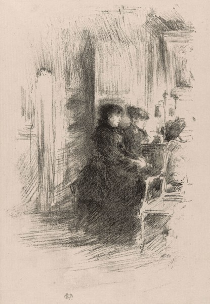 The Duet, 1894, James McNeill Whistler, American, 1834-1903, United States, Transfer lithograph in