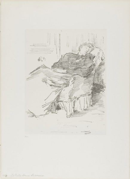 La Belle Dame endormie, 1894, James McNeill Whistler, American, 1834-1903, United States, Transfer