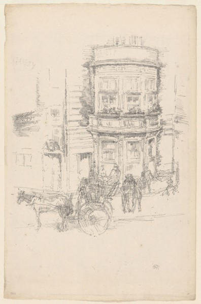 Back of the Gaiety Theatre, 1895, James McNeill Whistler, American, 1834-1903, United States,