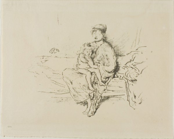Mother and Child, No. 2, 1891/95, James McNeill Whistler, American, 1834-1903, United States,