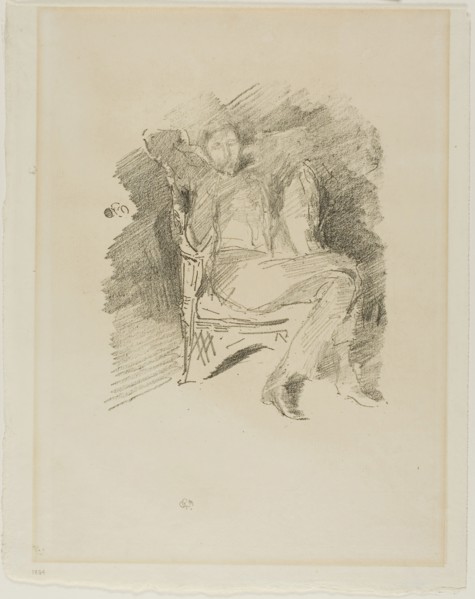 Firelight: Joseph Pennell, No. 1, 1896, James McNeill Whistler, American, 1834-1903, United States,
