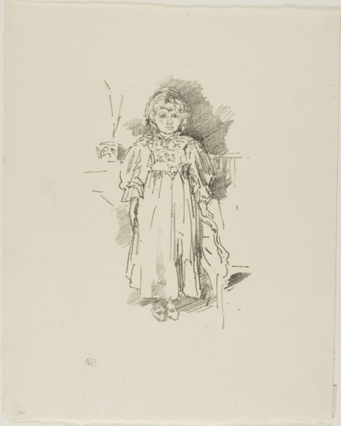 Little Evelyn, 1896, James McNeill Whistler, American, 1834-1903, United States, Transfer