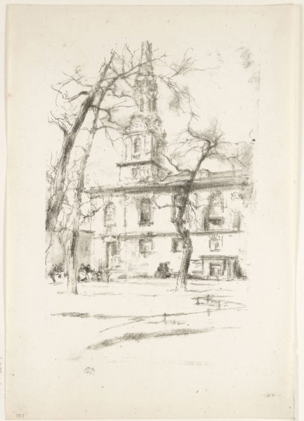 St. Giles-in-the-Fields, 1896, James McNeill Whistler, American, 1834-1903, United States, Transfer