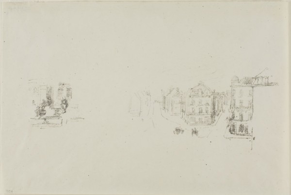 Two Trial Sketches: A. Grand Rue, Dieppe, B. An Interior, c. 1891, printed 1904, James McNeill
