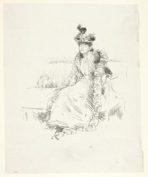 A Lady Seated, 1893, James McNeill Whistler, American, 1834-1903, United States, Lithograph, in