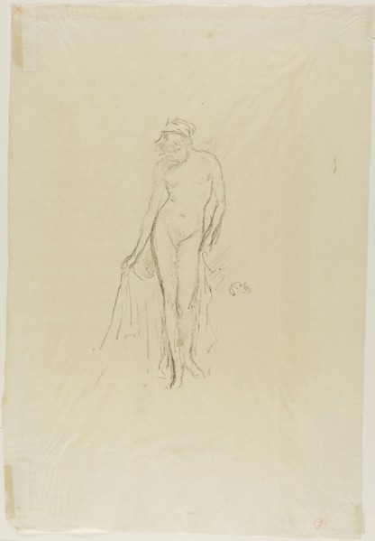 Nude Model, Standing, c. 1891, James McNeill Whistler, American, 1834-1903, United States, Transfer