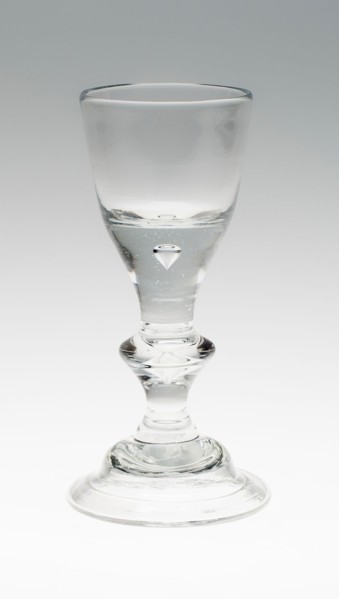 Wine Glass, c. 1720, England, Glass, H. 18.4 cm (7 1/4 in.)
