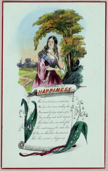 Return of Happiness (valentine), c. 1840, Unknown Artist, English, 19th century, England,