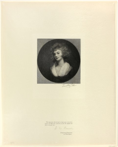 The Parson’s Daughter, from Old English Masters, 1898, printed 1902, Timothy Cole (American, born