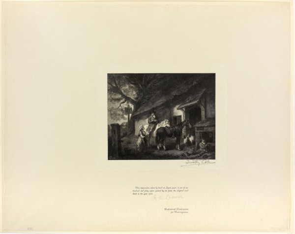 The Halt, from Old English Masters, 1900, printed 1902, Timothy Cole (American, born England,