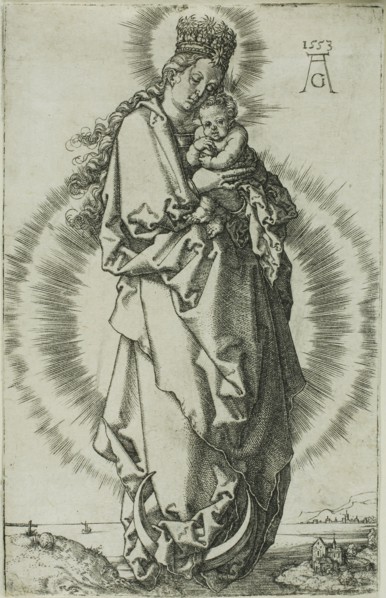 The Virgin and Child on a Crescent Moon, 1553, Heinrich Aldegrever, German, 1502-c.1560, Germany,