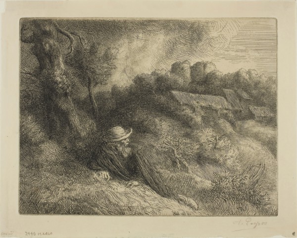 Haunted House, c. 1890, Alphonse Legros, French, 1837-1911, France, Etching and drypoint on cream