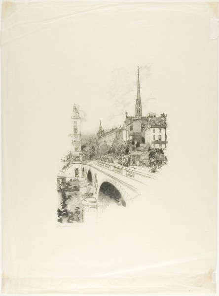 Le Pont Saint-Michel, 1890, Louis Auguste Lepère, French, 1849-1918, France, Wood engraving in