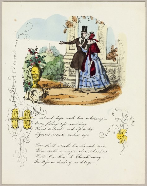 Heart and Hope with Love Entwining (valentine), c. 1842, Unknown Artist, English, 19th century,