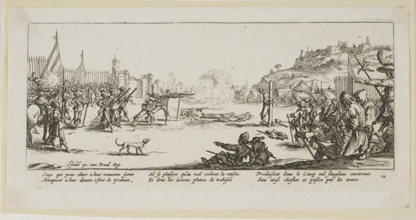 The Firing Squad, plate twelve from The Large Miseries of War, n.d., Gerrit Lucasz van Schagen