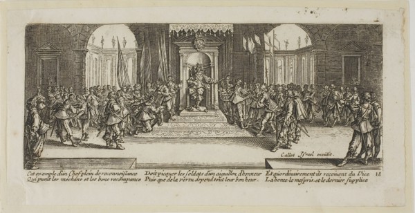 Distribution of Rewards, plate eighteen from The Large Miseries of War, n.d., Gerrit Lucasz van