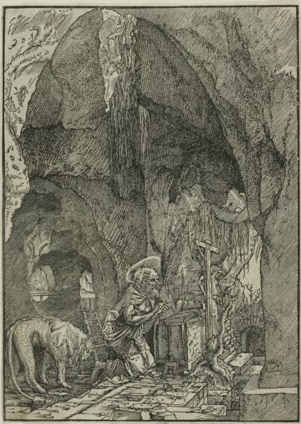 Saint Jerome in Penitence, in a Cave, 1500/38, Albrecht Altdorfer, German, c.1480-1538, Germany,