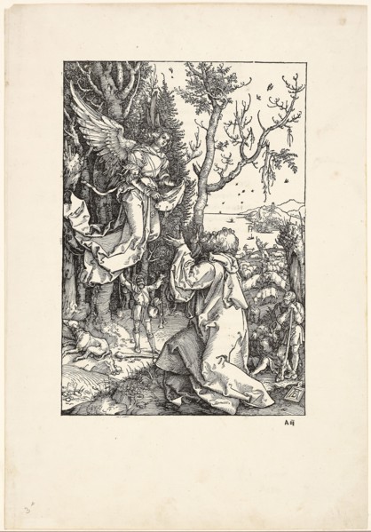 Joachim and the Angel, from The Life of the Virgin, c. 1504, published 1511, Albrecht Dürer,
