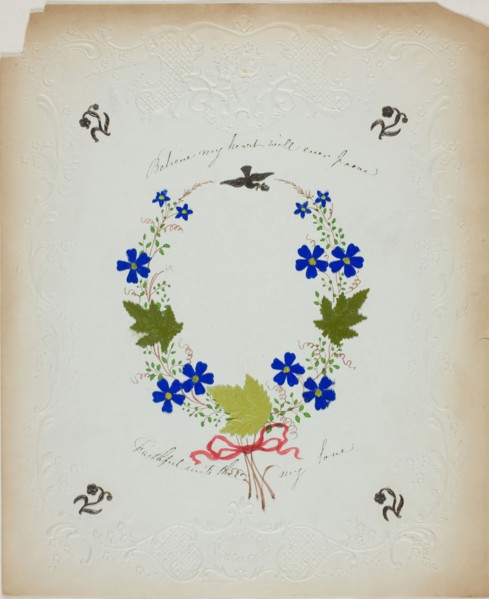 Believe My Heart Will Ever Prove (valentine), c. 1840, George Kershaw, English, 19th century,