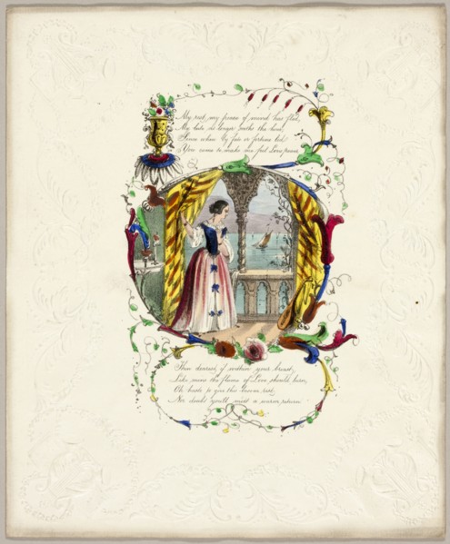 My Rest, My Peace of Mind Has Fled (Valentine), c. 1840, George Kershaw, English, 19th century,