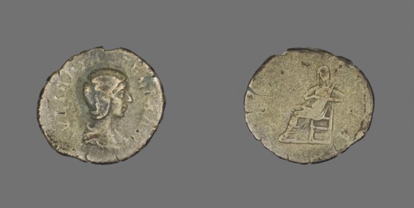 Denarius (Coin) Portraying Empress Julia Domna, AD 211/217, Roman, minted in Rome, Roman Empire,