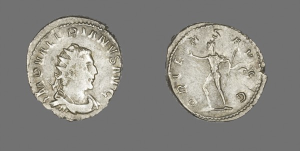 Antoninianus (Coin) Portraying Emperor Valerian, AD 257/259, Roman, minted in Rome, Roman Empire,