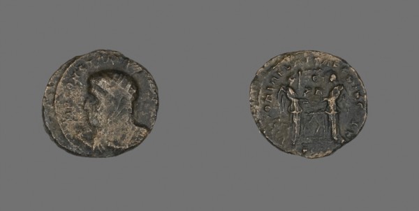 Coin Portraying Emperor Constantine I, about AD 319/320, Roman, minted in London or Arles, Roman