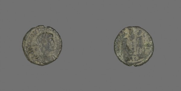 Coin Portraying Emperor Constans or Emperor Constantius II, AD 324/361 or AD 333/350, Roman, Roman