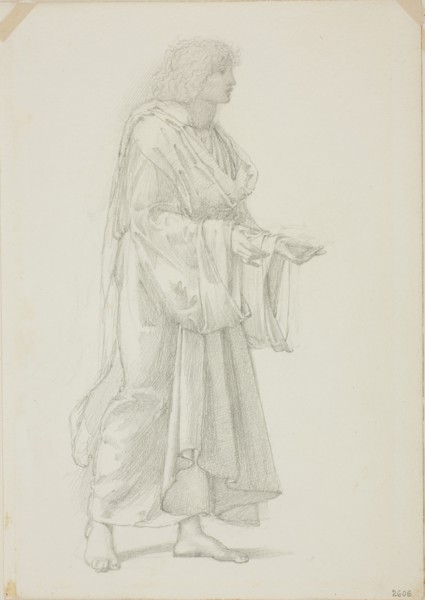 Draped Standing Male Figure, c. 1873–77, Sir Edward Burne-Jones, English, 1833-1898, England,