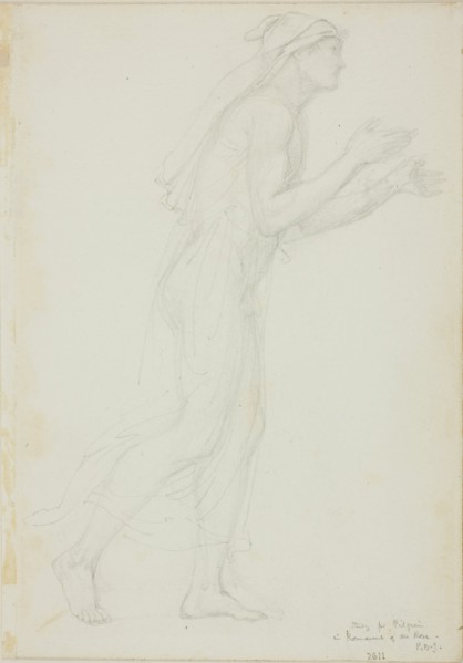 Study for Pilgrim in Romaunt of the Rose, c. 1873–77, Sir Edward Burne-Jones, English, 1833-1898,