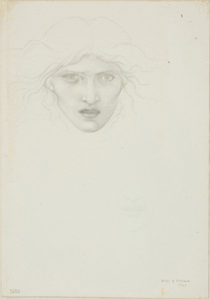 Study for Rondanini Medusa, c. 1873–77, Sir Edward Burne-Jones, English, 1833-1898, England,