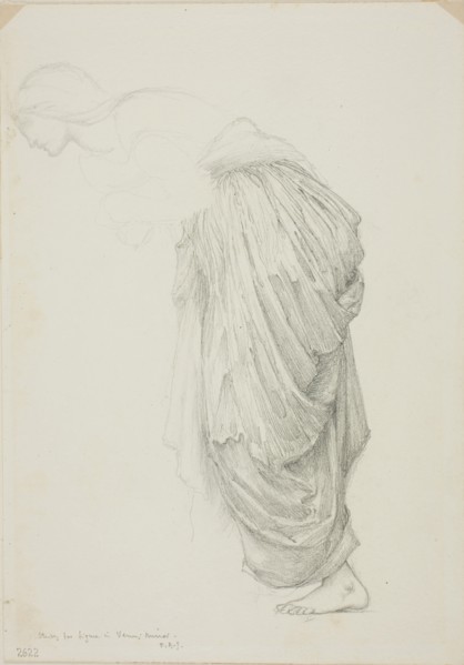 Bending Female Figure, study for Mirror of Venus, c. 1873–77, Sir Edward Burne-Jones, English,