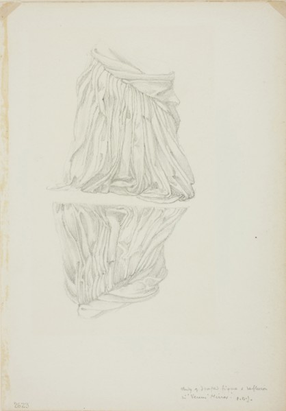 Draped Figure and Reflection, study for Mirror of Venus, c. 1873–77, Sir Edward Burne-Jones,
