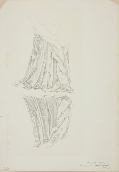 Draped Figure and Reflection, study for Mirror of Venus, c. 1873–77, Sir Edward Burne-Jones,