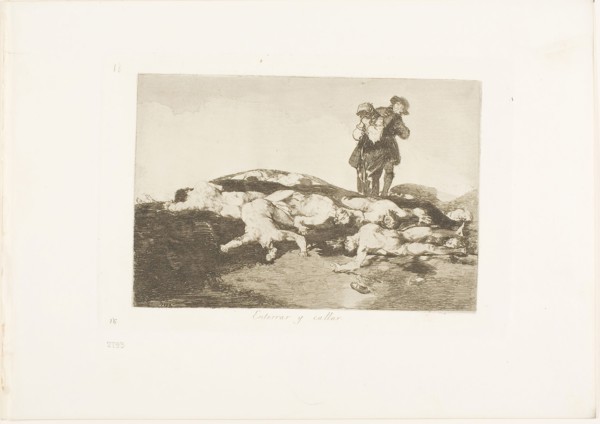 Bury them and keep quiet, plate 18 from The Disasters of War, 1810/12, published 1863, Francisco