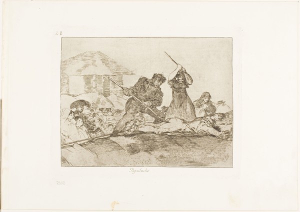 Rabble, plate 28 from The Disasters of War, 1814/20, published 1863, Francisco José de Goya y