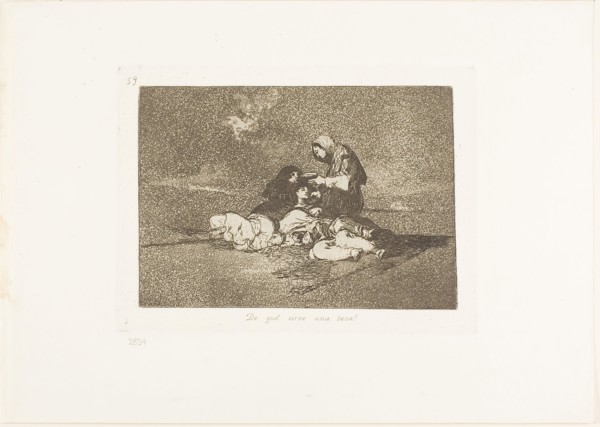 What is the Use of a Cup?, plate 59 from The Disasters of War, 1812/15, published 1863, Francisco