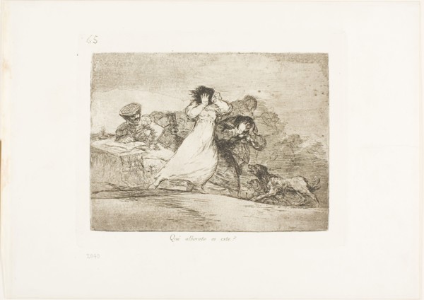 What is this Hubbub?, plate 65 from The Disasters of War, 1815/20, published 1863, Francisco José