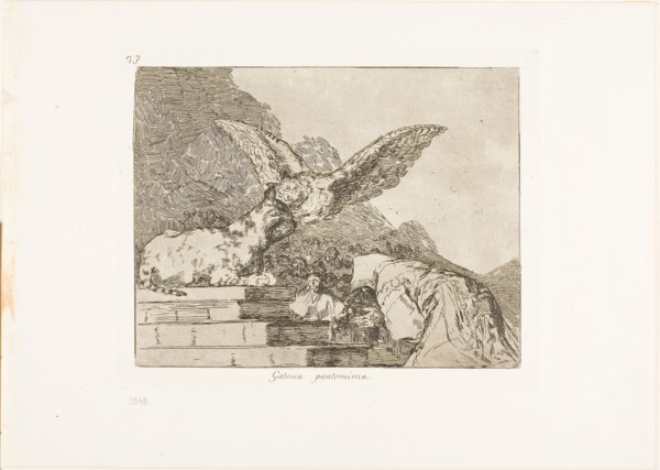 Feline pantomime, plate 73 from The Disasters of War, 1815/20, published 1863, Francisco José de