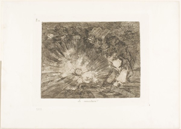 Will She Rise Again?, plate 80 from The Disasters of War, 1815/20, published 1863, Francisco José