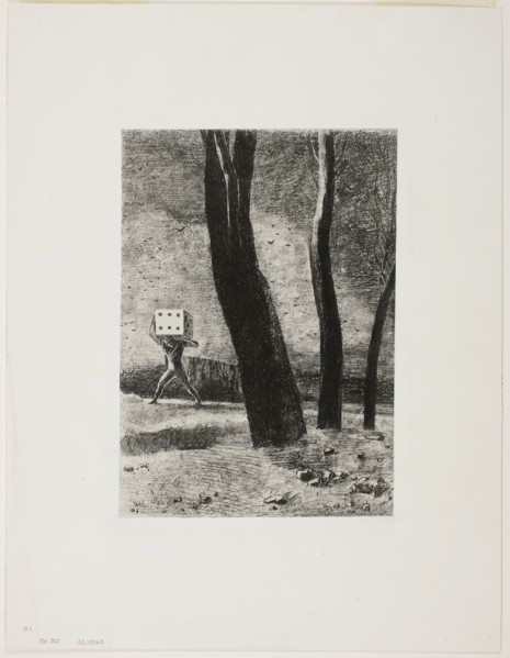 The Gambler, plate five from In Dreams, 1879, Odilon Redon, French, 1840-1916, France, Lithograph