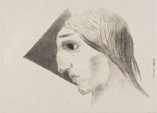 Madness, plate six from To Edgar Poe, 1882, Odilon Redon, French, 1840-1916, France, Lithograph in