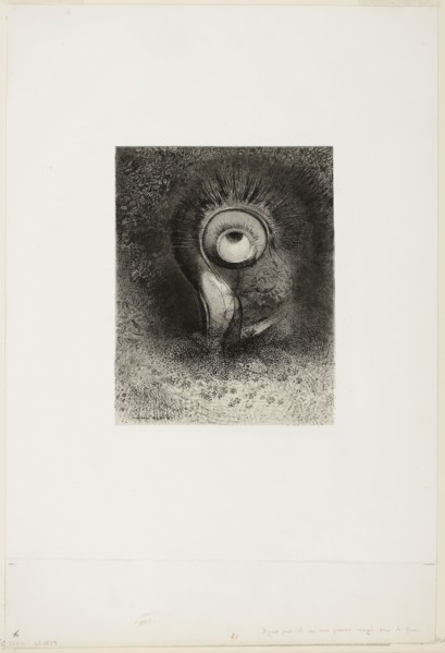 There Was Perhaps a First Vision Attempted in the Flower, plate 2 of 8 from Les Origines, 1883,