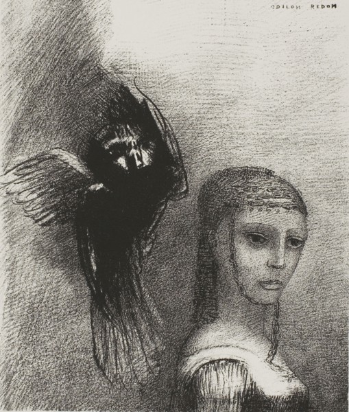 And a Large Bird, Descending From the Sky, Hurls Itself Against the Topmost Point of Her Hair,