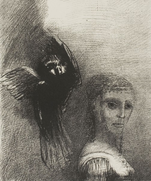 And a Large Bird, Descending From the Sky, Hurls Itself Against the Topmost Point of Her Hair,