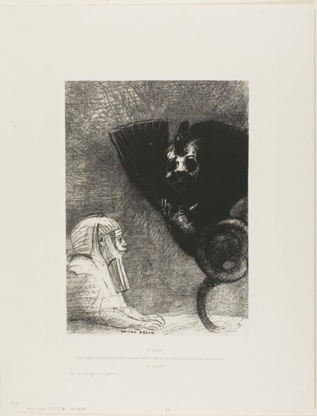 The Sphinx: …my gaze that nothing can deflect, passing through objects, remains fixed on an