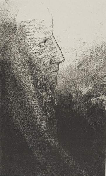 Saint Anthony: Help Me, O My God!, plate 2 of 24, 1896, Odilon Redon, French, 1840-1916, France,
